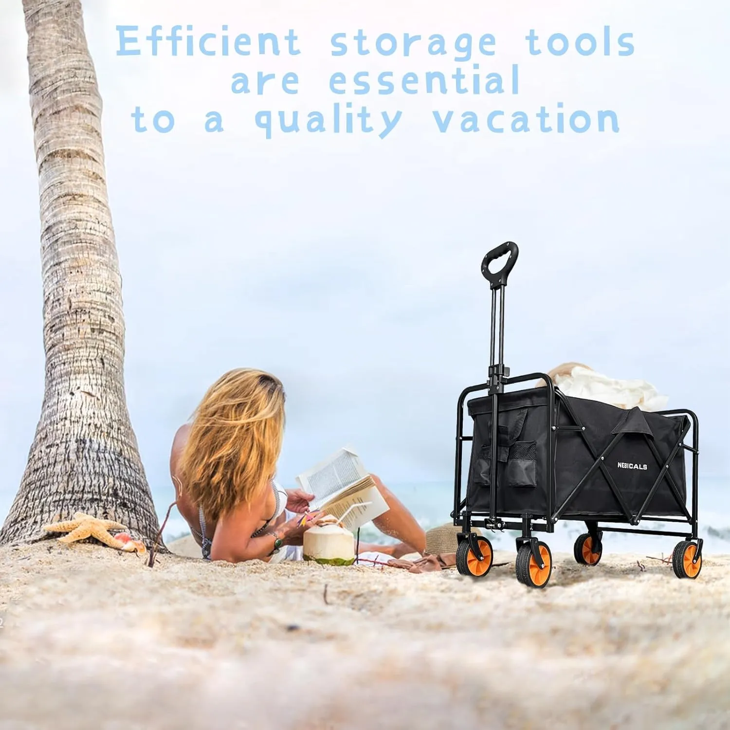 Small Tall Wagon Carts Collapsible/Folding/Foldable/for Apartment/Grocery/Travel/Camping/Shopping/Outdoor/Lightweight & Portable