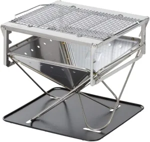Snow Peak Takibi Fire & Grill - Stainless Steel Portable & Collapsible Fireplace - 30 lbs, 5 Piece Set