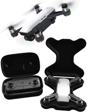 SPARK GO CASE - compact hardshell case - DJI SPARK & CONTROLLER - Adventure/Travel Case (features belt straps for easy hands-free carrying) DJI SPARK {SLIMLINE WATER-RESISTANT NYLON HARD CASE}
