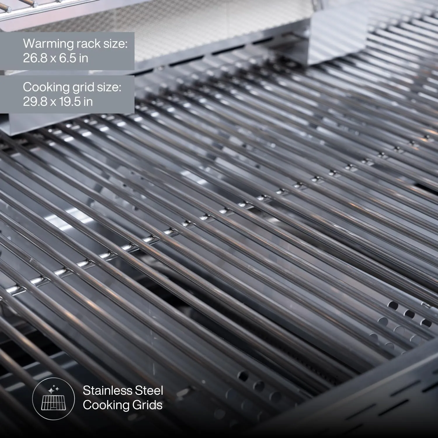 Spire Premium 5 Burner Built In Gas Grill Island Head, Stainless Steel 30 Inch Propane Grill with Rear Burner, 63,000 BTUs, 750 SQ In Racks, Dual Fuel Compatibility - 740-0788P