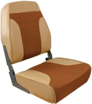 Springfield 1040668 Economy High-Back Folding Seat - Sand/Brown