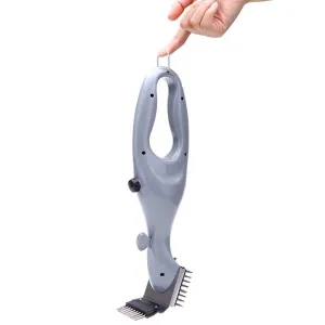 Stainless Steel BBQ Cleaning Brush Handheld Grill Cleaning Brush Barbecue Cleaning Tool Gray