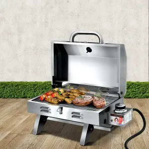 Stainless Steel Portable Gas LPG BBQ Single Burner Mesh Grill