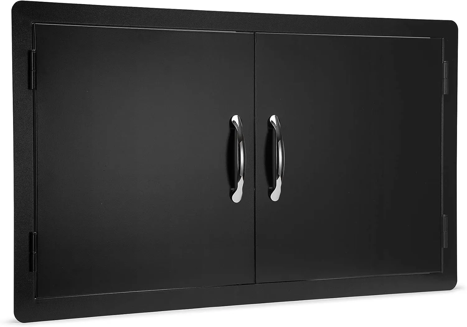 Stanbroil Outdoor Kitchen Doors 36W x 21H Inch BBQ Access Door - Wall Construction Vertical Double Door Flush Mount for Outdoor Kitchen Grilling Station or Commercial BBQ Island - Black