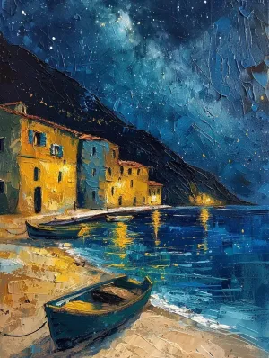 Starry Sky Diamond Painting Sea Diamond Art Kits for Adults, DIY 5D Gem Art Painting Kit Round Full Drill Crystal Embroidery Pictures Crafts, Home Wall Decor Gifts, Hobbies for Women 28x38in -47e0