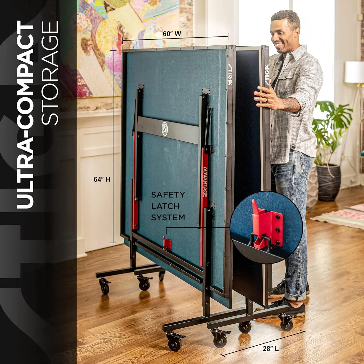 STIGA Advantage Series Ping Pong Tables - 13, 15, 19, and 25mm Tabletops - Quickplay 10 Minute Assembly - Playback Mode - Recreational to Tournament Level