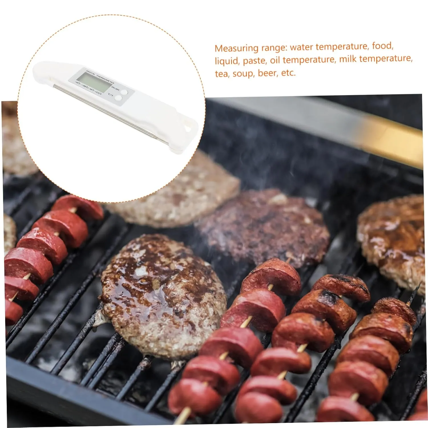 STOBAZA 2 Pcs Digital Meat Thermometer Instant Read BBQ Kitchen Thermometer for Cooking