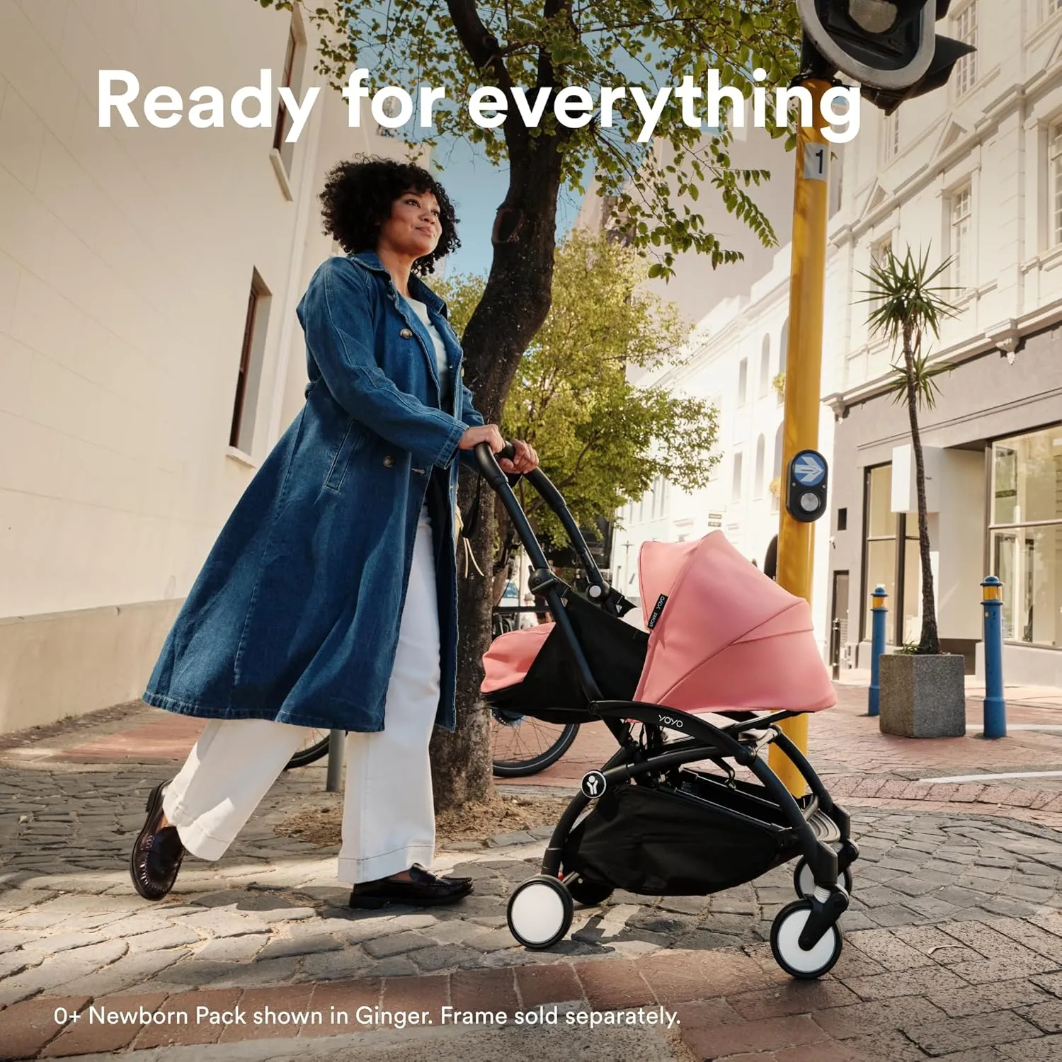 Stokke YOYO 0  Newborn Pack, Stone - Includes Mattress, Extendable Canopy & Five-Point Harness - Requires YOYO3 Frame (Sold Separately)