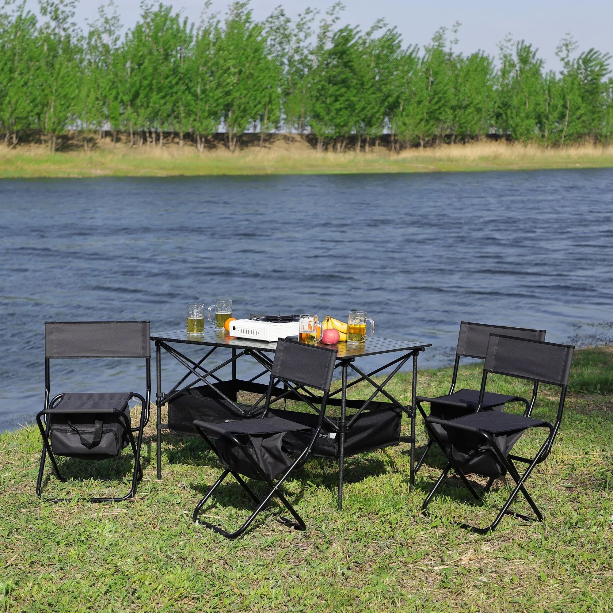 Streamdale Portable Folding Outdoor Table and Chair Set