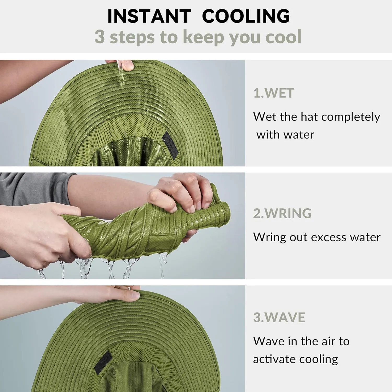Sukeen Cooling Sun Hat for Men Women UPF50  Wide Brim Fishing Hat with Neck Flap Adjustable Foldable Bucket Hat for Hiking