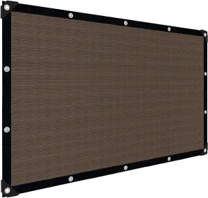 Sun Shade Cloth for Outdoor Patio,Pergola Shade Cover with Grommets Deck Shade Privacy Screen Balcony,90% UV Protection Shade Fabric Brown Sunshades for Garden Backyard Outdoor,Mocha-8x10FT