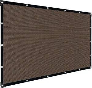 Sun Shade Cloth with Grommets,90% UV Protection Shade Fabric,Pergola Shade Cover Canopy Fence Privacy Screen Balcony,Brown Sunshades for Patio Pergola Garden Backyard Outdoor,Mocha-20x20FT