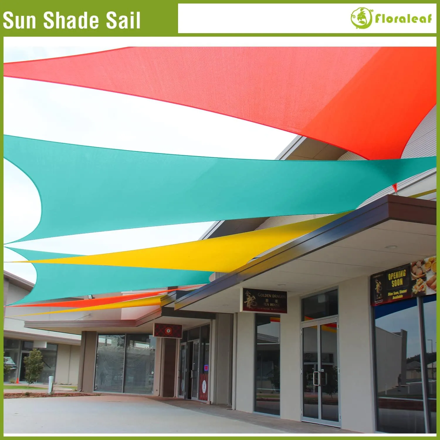 Sun Shade Sail 10' X 13' Rectangular Waterproof Sun Sail UV Block Canopy for Outdoor Patio Lawn Garden Backyard, Turquoise