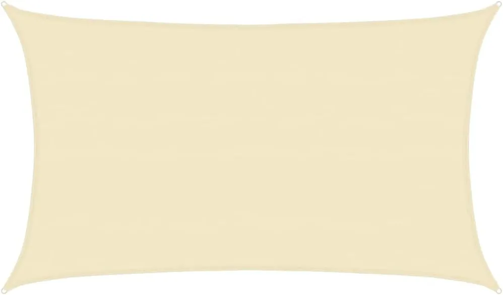 Sun Shade Sail 10' x 20' Cream Rectangle Canopy Sail Shade Cover 95% UV Block Permeable Sunshade Outdoor for Patio Yard