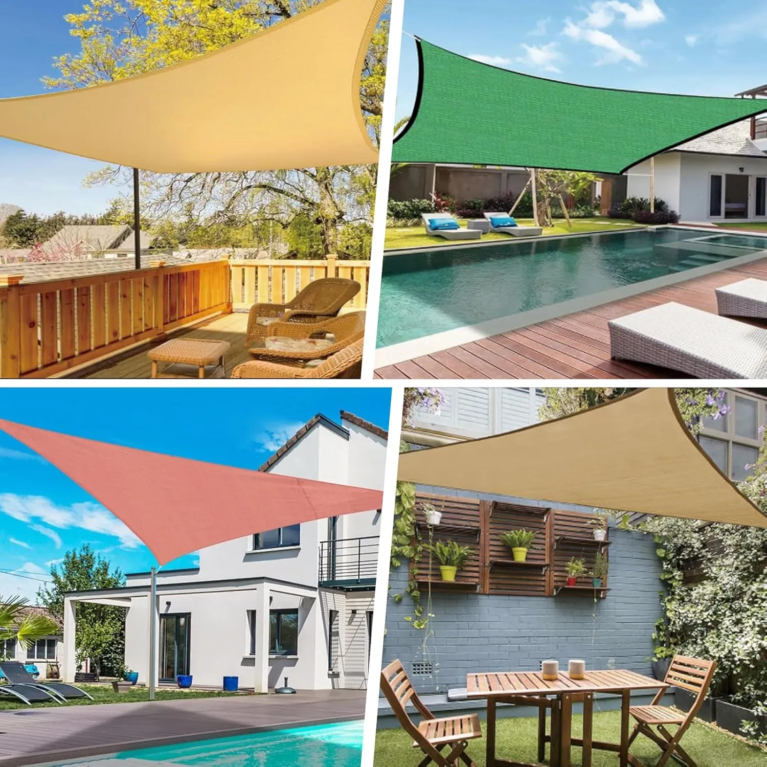 Sun Shade Sail Canopy, 20' x 20' Rectangle 95% UV Block Shade Cover for Outdoor, Backyard Patio, Lawn, Garden, Sandbox Carpor Light Gray