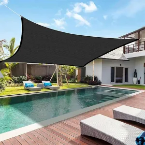 Sun Shade Sail, Outdoor UV Block Shade Canopy, Rectangle Breathable Permeable Shade Cloth, Awning With Eyelets For Garden, Patio Deck Outdoor Facility And Activities Shade Cover(78.7x157.4inch)