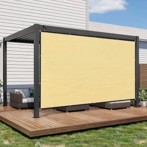 Sun Shade Sail Rectangle 6' x 8',95% UV Block 185 g/m² Heavy Duty Shade Cloth,Wind -Proof Sun-Proof Sunshade Canopy Over 3 Years Used Outdoor,Sand Color