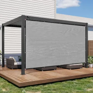 Sun Shade Sail Rectangle 6' x 8',95% UV Block 185 g/m² Heavy Duty Shade Cloth,Wind -Proof Sun-Proof Sunshade Canopy Over Used Outdoor (6' x 8' Gray)
