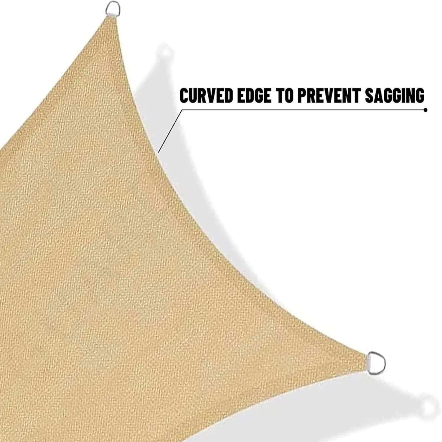 Sun Shade Sail Rectangle Beige Permeable Curved Edge Canopy Heavy Duty Sun Sail,Sun Shades for Patio Garden Pergola Backyard Outdoor Facility & Activities