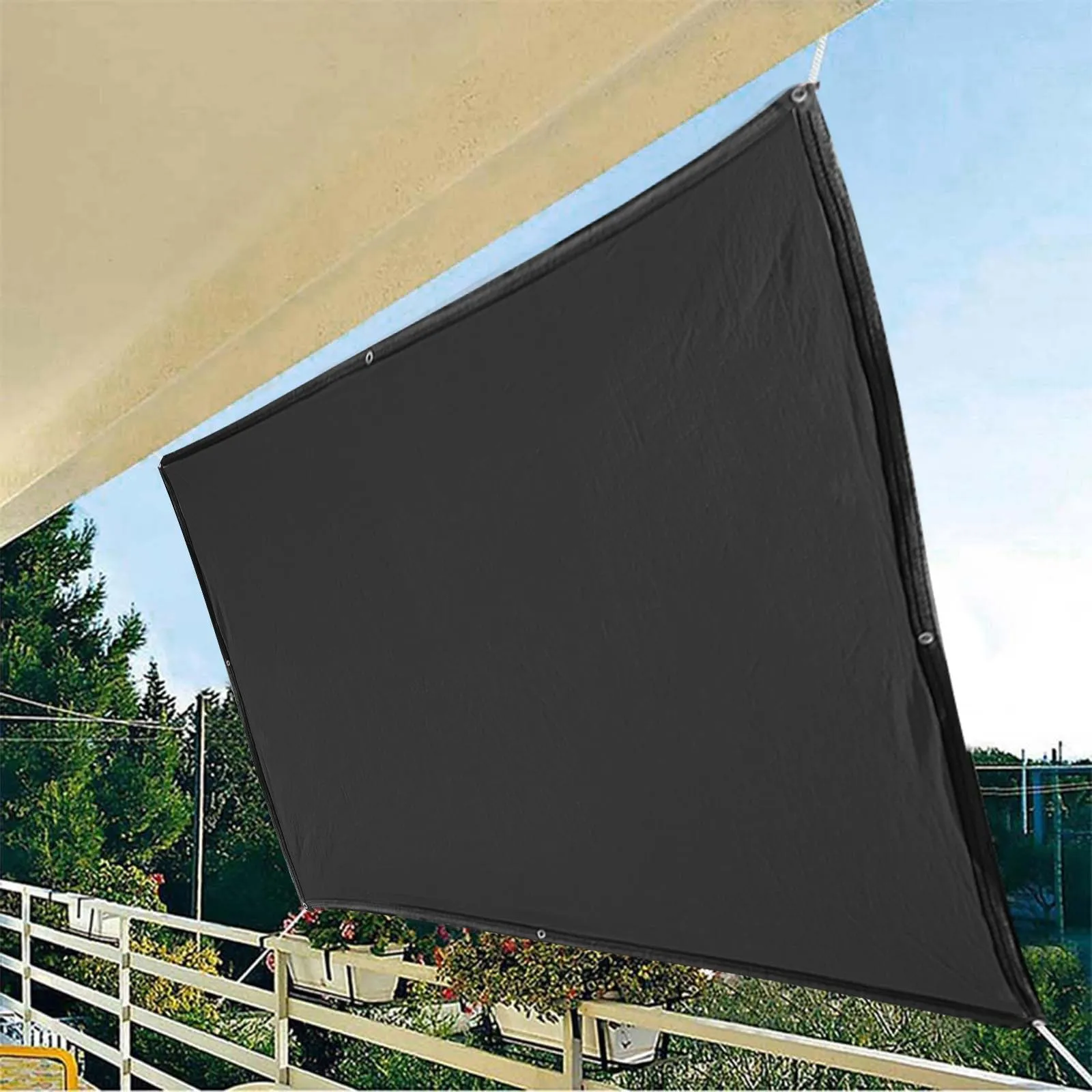 Sun Shade Sails Canopy, Sun Shades Outdoor Patio, Sun Protection Breathable Material Rectangle Shade Design for Patio, Garden, Pool, Courtyard, Backyard, Pergola #5