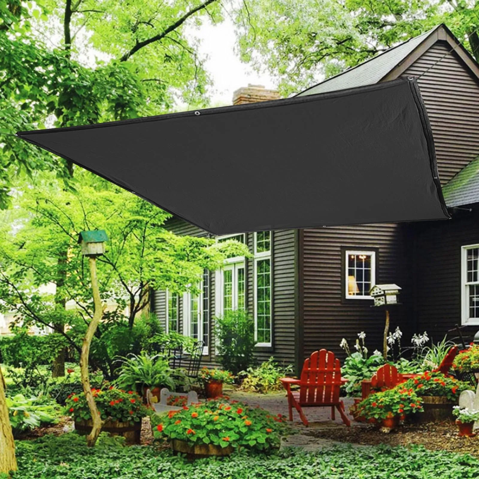 Sun Shade Sails Canopy, Sun Shades Outdoor Patio, Sun Protection Breathable Material Rectangle Shade Design for Patio, Garden, Pool, Courtyard, Backyard, Pergola #5