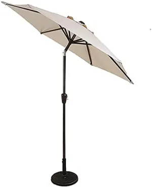 Sun Umbrella Garden Umbrella Outdoor Sun Shade for Beach/Pool/Patio,9ft / 2.7m Garden with Hand-crank Lift & Tilt,8 Sturdy Steel Ribs