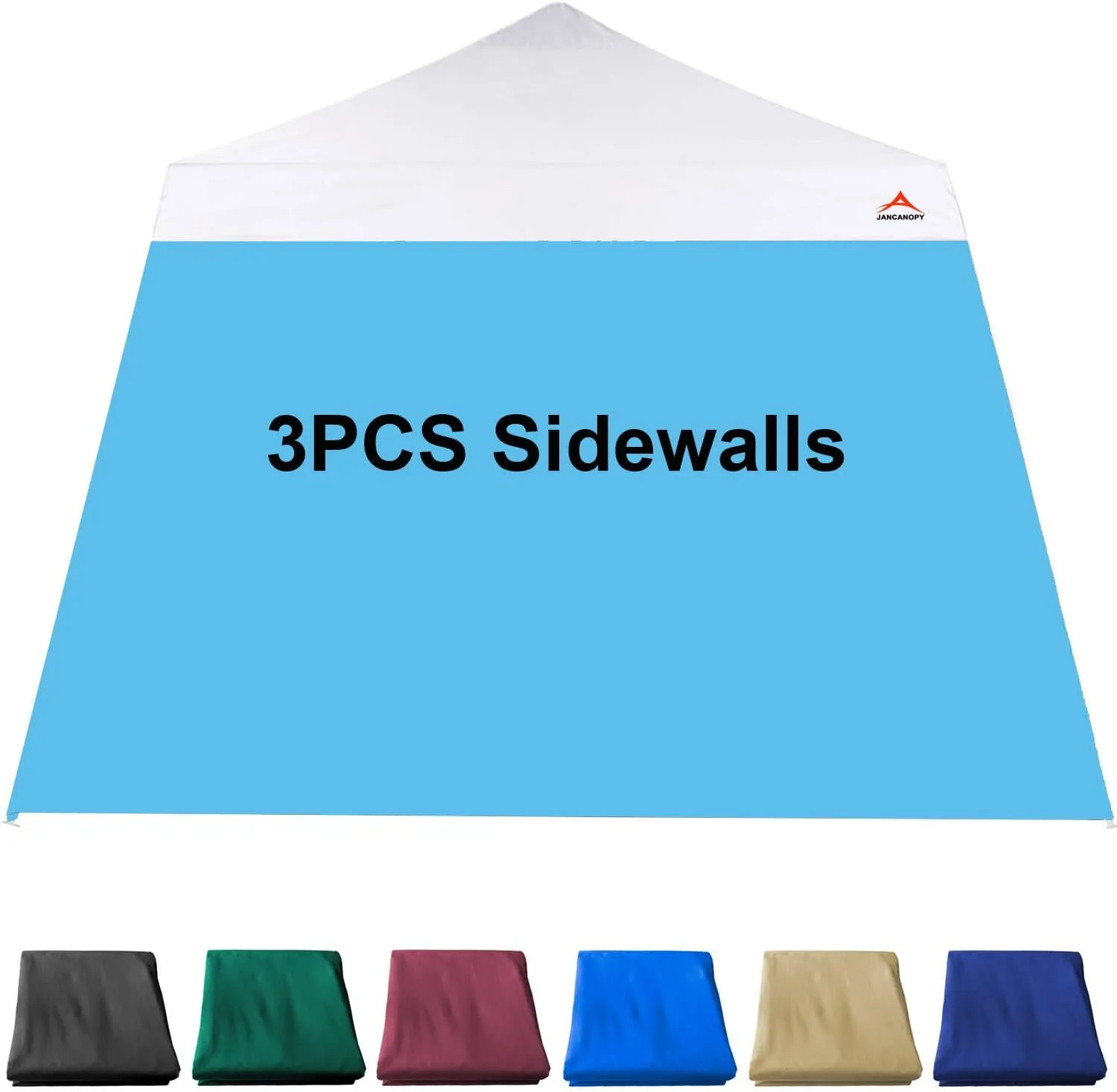 SunWall for 10x10 Slant Leg Pop Up Canopy,3 Pack Sidewalls Only,(Sky Blue)