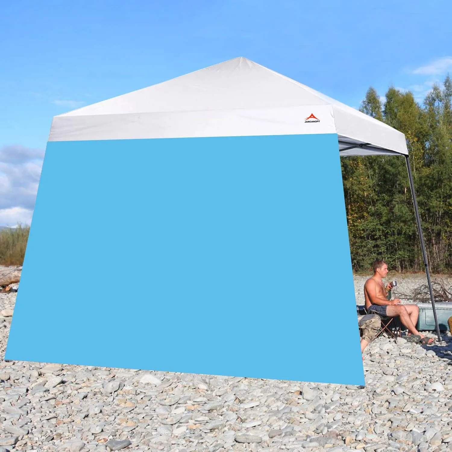SunWall for 10x10 Slant Leg Pop Up Canopy,3 Pack Sidewalls Only,(Sky Blue)