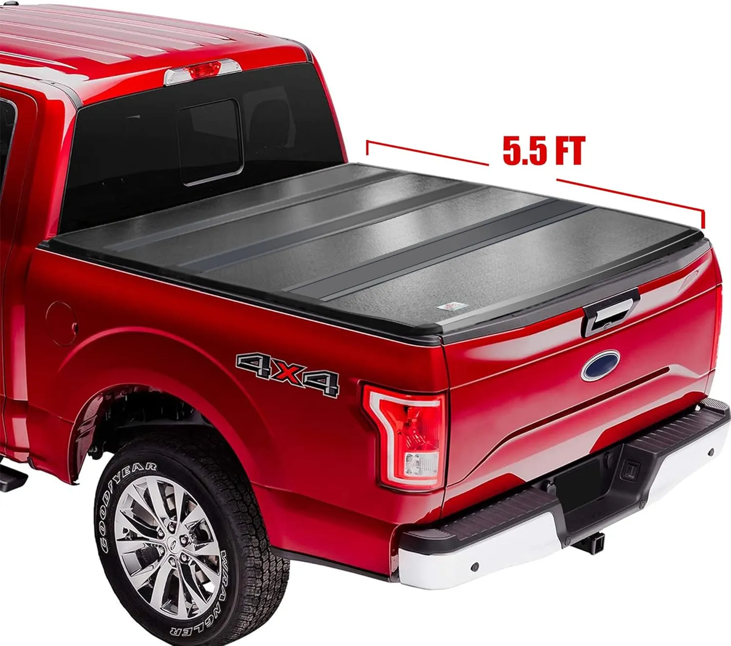 SUPERDRIVE Quad-fold Hard Truck Bed 5.5FT Tonneau Cover Compatible with 2007-2021 Toyota Tundra Short Truck Solid Bed Cover Waterproof Scratch Resistance Weather Protection