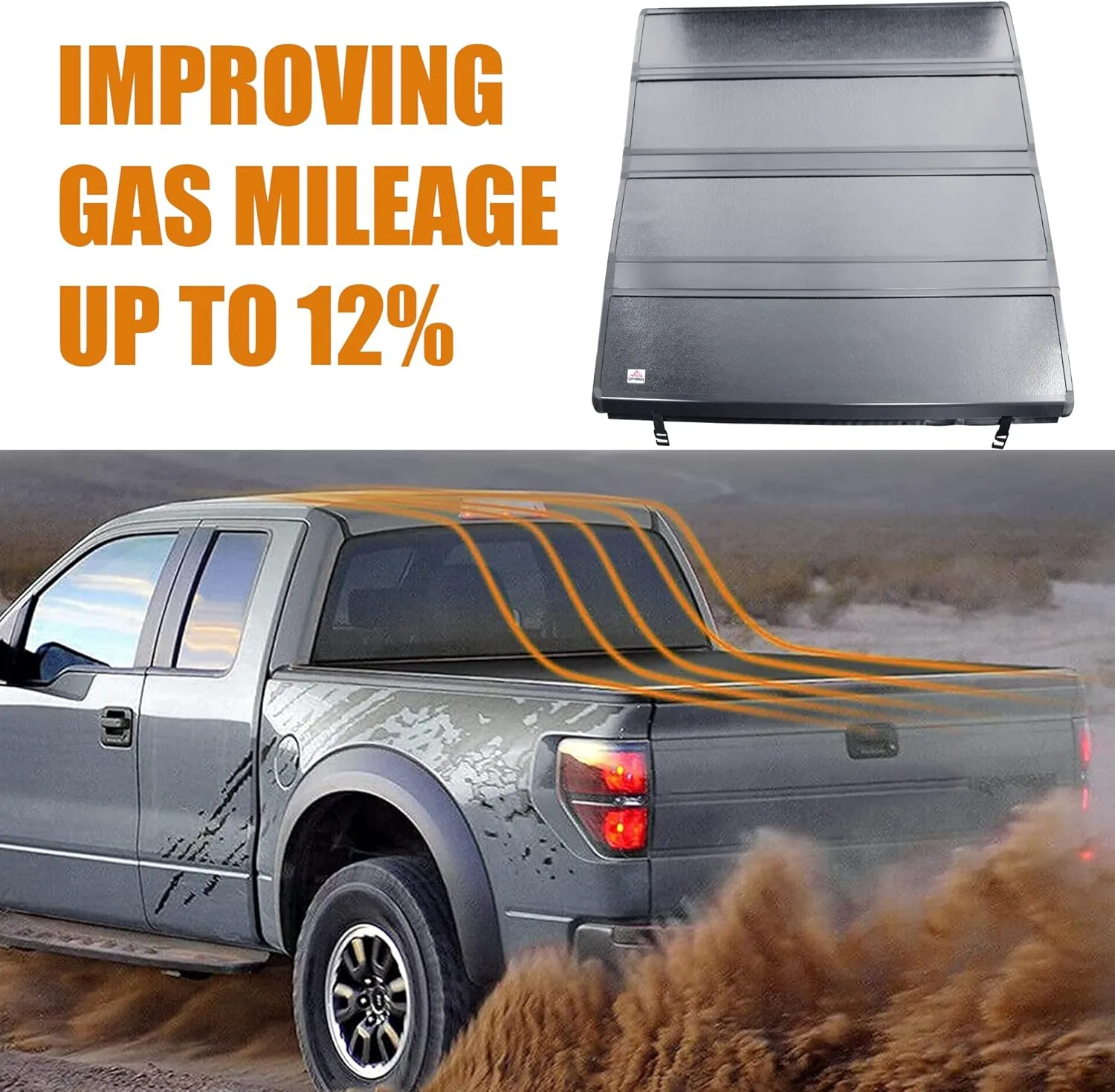 SUPERDRIVE Quad-fold Hard Truck Bed 5.5FT Tonneau Cover Compatible with 2007-2021 Toyota Tundra Short Truck Solid Bed Cover Waterproof Scratch Resistance Weather Protection