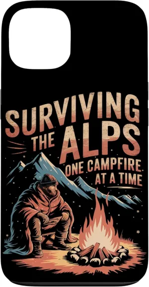 Surviving the Alps One Campfire at a Time Alpine Camping Case for iPhone 13