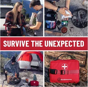 Survivor's Choice Premium First Aid Kit | Military-Grade Medical Supplies for Emergency, Camping & Travel | Water-Resistant 600D Case