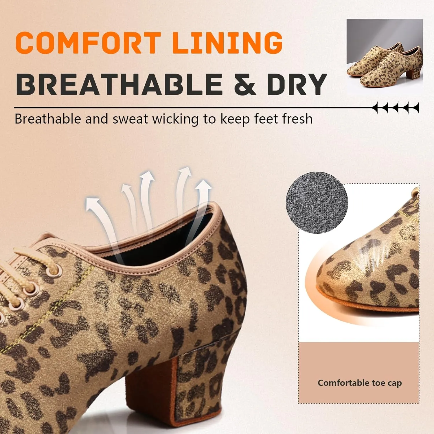 SWDZM Men&Women Ballroom Dance Shoes Low Heel Lace up Latin Salsa Practice Dancing Shoes