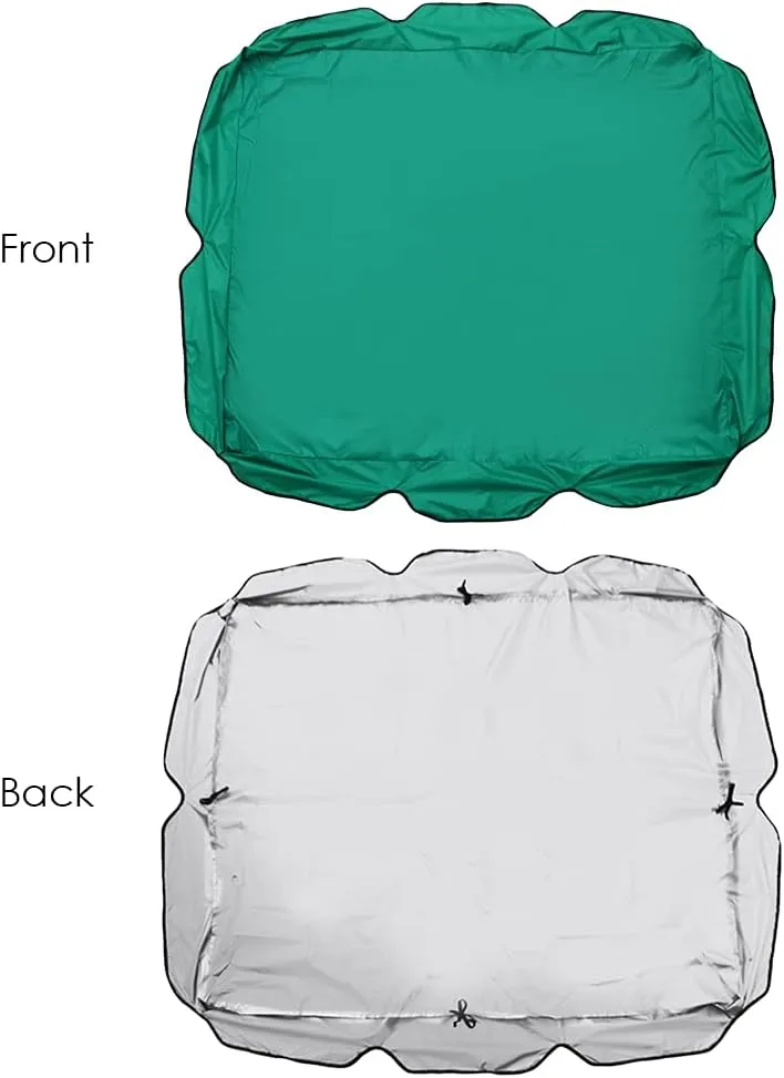 Swing Canopy Replacement Top Cover Waterproof UV Block Sun Shade Swing Chair Top Cover for Outdoor Garden Patio 3 Seat Furniture Green