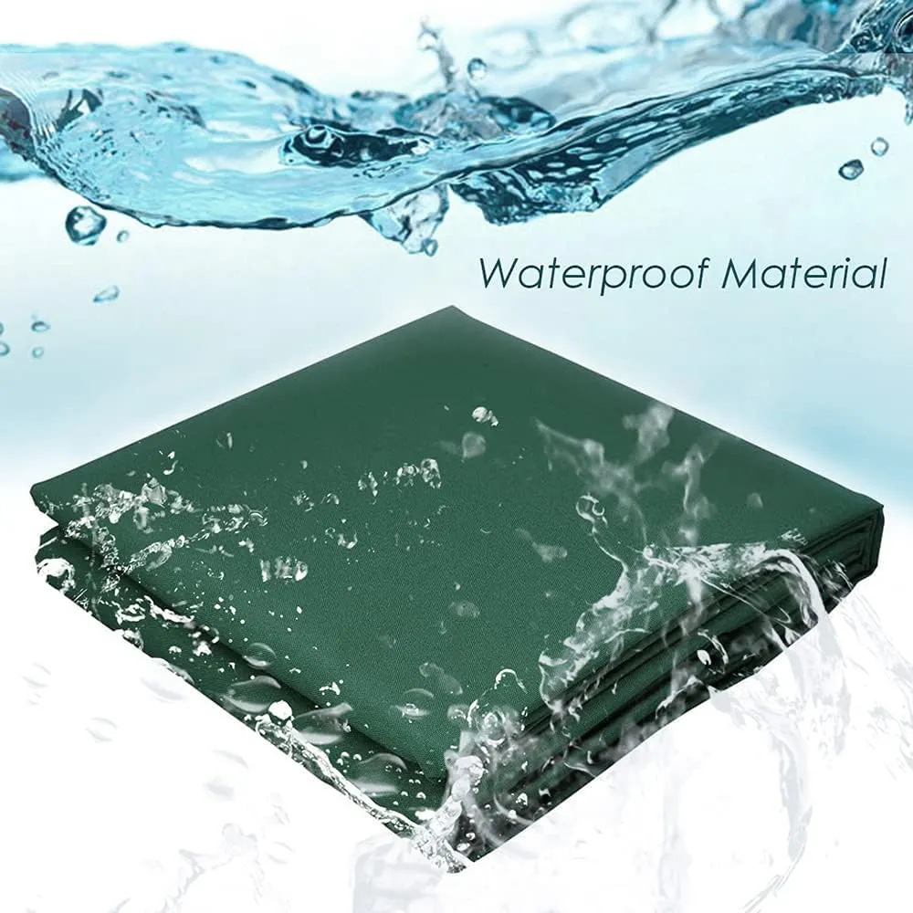 Swing Canopy Replacement Top Cover Waterproof UV Block Sun Shade Swing Chair Top Cover for Outdoor Garden Patio 3 Seat Furniture Green