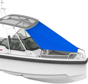 T-Top Bow Shade for Boats Cover 6'L x 10' W, 600D Waterproof Oxford Cloth Boat Canopy for Boat UV Protection Tent Sun Shade Extension for Hot Cloudless Day