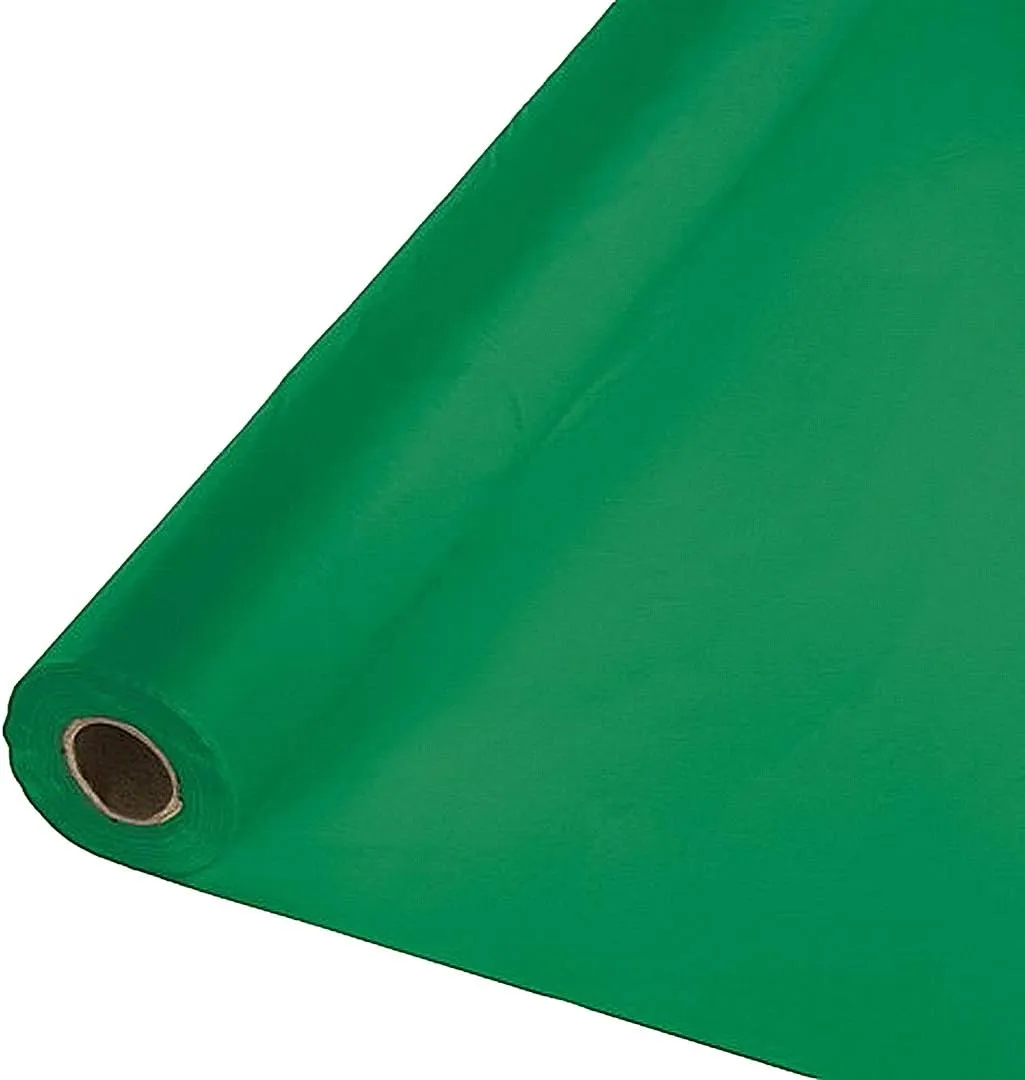 Table-Mate 40" X 100 Ft Plastic Heavy Duty Banquet Roll Green