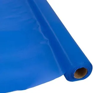 Table Mate Plastic Party Banquet Table Cover Roll - 300 ft. x 40 in. - Disposable Tablecloth (Blue)