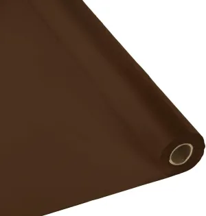 Table-Mate Plastic Party Banquet Table Cover Roll - 300 ft. x 40 in. - Disposable Tablecloth (Brown)