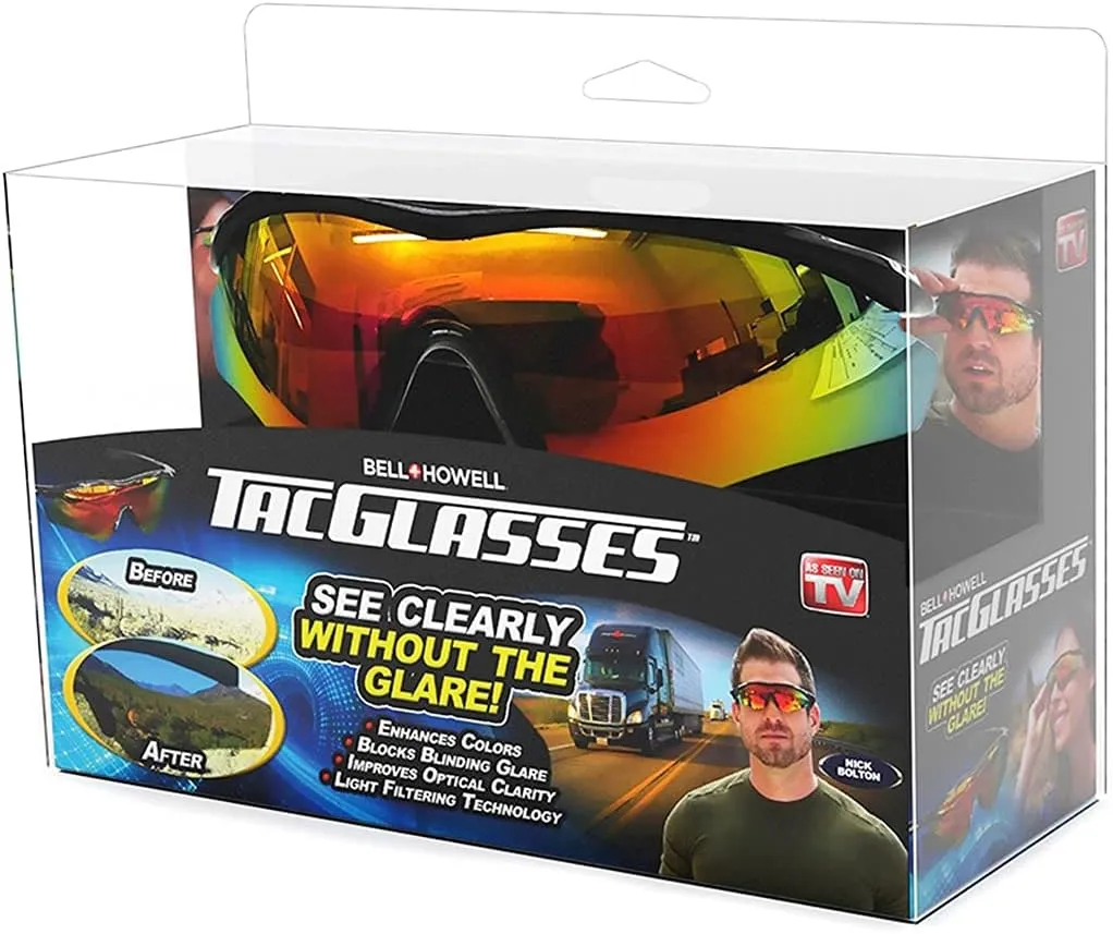 Tac Glasses Tac Polarized Sunglasses Sports Outdoor Sunglasses for Men/Women, Unisex, Military Eyewear Original As Seen On TV, New in Box (1 Pack)