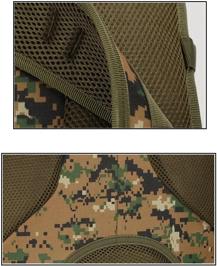 Tactical Backpack Military Molle Hiking 36-55L Tactical Bag Outdoor Camouflage Mountaineering Bag Digital Camouflage
