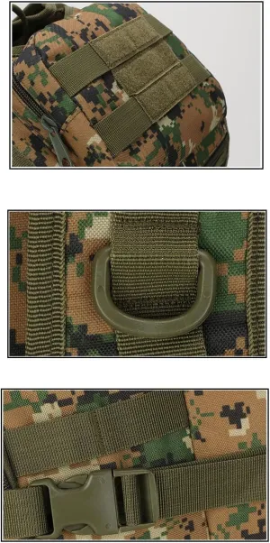 Tactical Backpack Military Molle Hiking 36-55L Tactical Bag Outdoor Camouflage Mountaineering Bag Digital Camouflage