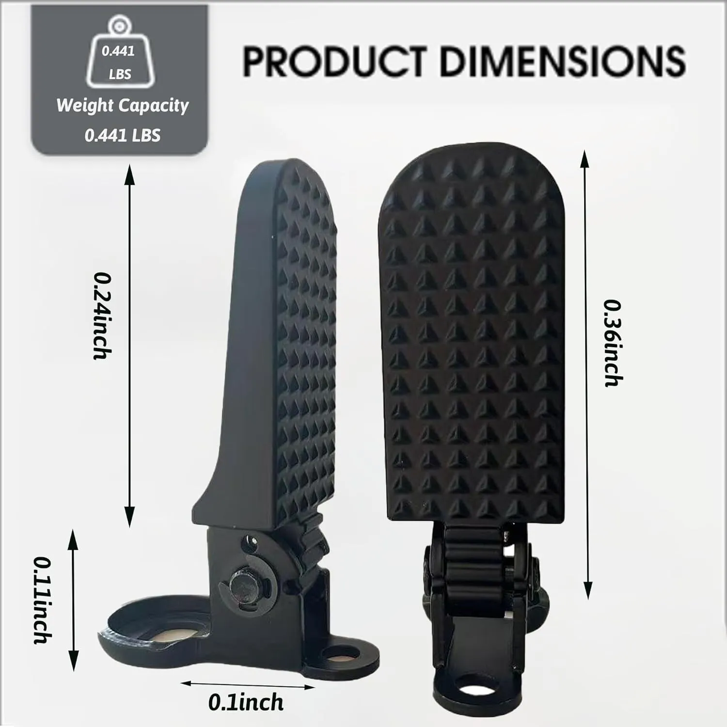 Taicle 1 Pair Foldable Bike Rear Pedals, Quick Release Aluminum Alloy Foot Pegs, Non-Slip Footrests for Mountain, City, E-Bikes & Folding Bicycles