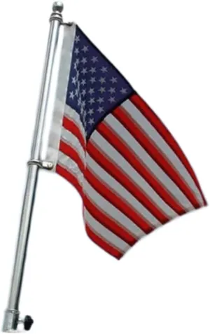 TaylorMade Products, Flag Pole Set, Polished Stainless Steel