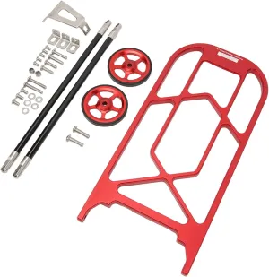 Tbest Bicycle Rear Rack with Wheels,Folding Bike Rear Rack High Strength Aluminum Alloy Bicycle Luggage Carrier with Wheels for Brompton