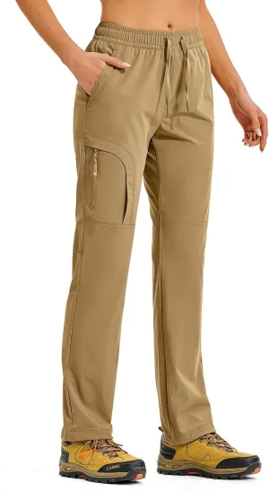 TBMPOY Women's Hiking Pants Water Resistant Lightweight Quick Dry Cargo Travel Fishing Work Camping Pant with 4 Pockets