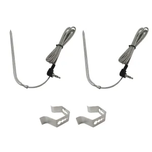 Temperature Probe with Clip Set for Camp Chef DLX Pellet Grill, for Cabelas, for Woodwind, 4" Food Grade Stainless Steel Probe w/Clips for Barbecue Food by YTXXDEUS