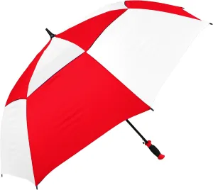 The Checkerboard 62" Vented Large Oversize Auto Open Windproof Golf Umbrella for Rain, Strong Fiberglass Ribs Waterproof Portable Golfing Umbrella, Heavy Duty Umbrella for Men & Women
