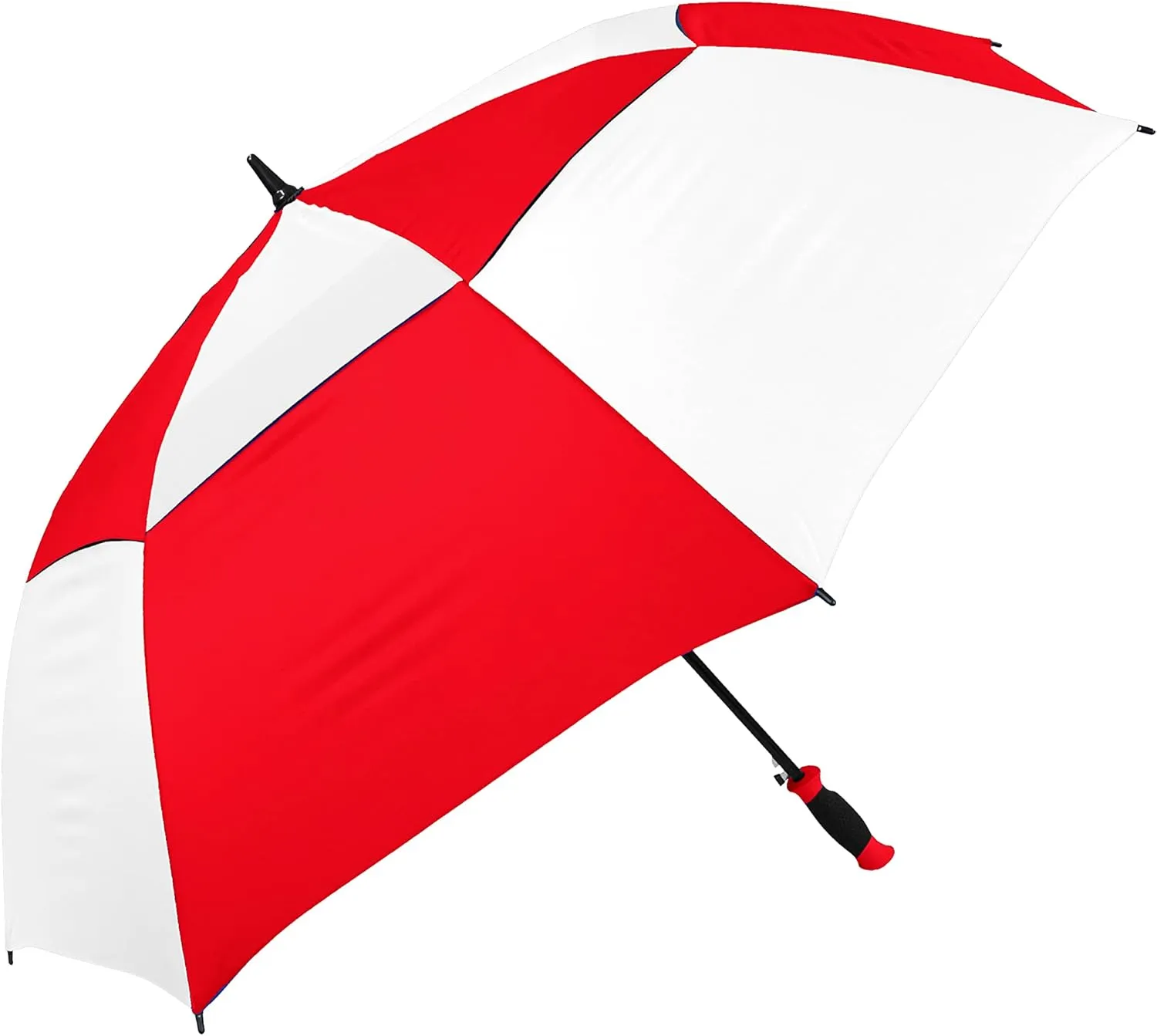 The Checkerboard 62" Vented Large Oversize Auto Open Windproof Golf Umbrella for Rain, Strong Fiberglass Ribs Waterproof Portable Golfing Umbrella, Heavy Duty Umbrella for Men & Women