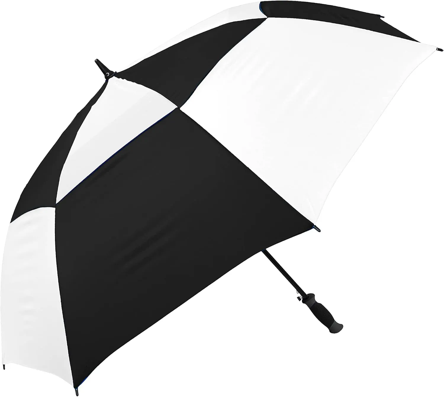 The Checkerboard 62" Vented Large Oversize Auto Open Windproof Golf Umbrella for Rain, Strong Fiberglass Ribs Waterproof Portable Golfing Umbrella, Heavy Duty Umbrella for Men & Women